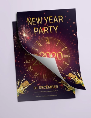 Elegant New Year Party Flyer Template