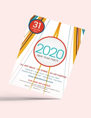 Printable New Year Party Flyer Template