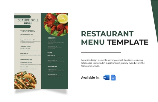 Restaurant Menu Template