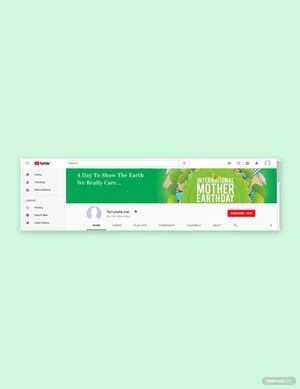 International Earth Day YouTube Channel Cover Template