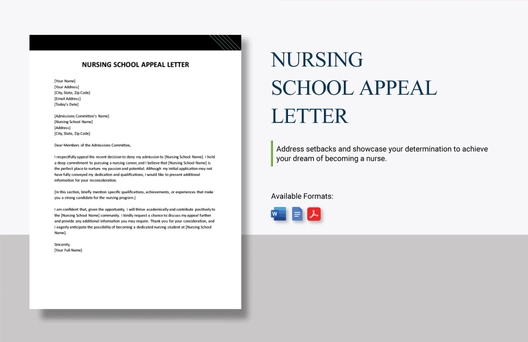 Nursing School Appeal Letter