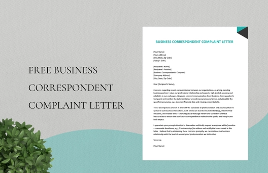 Business Correspondent Complaint Letter