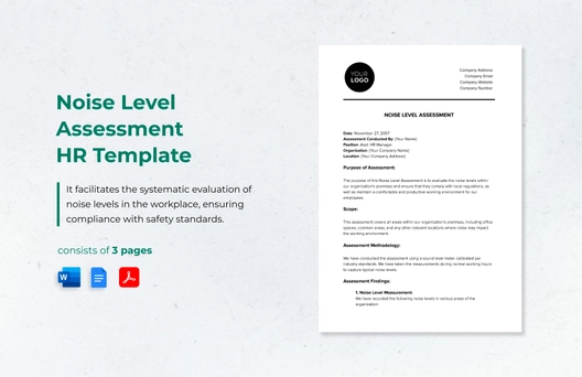 Noise Level Assessment HR Template