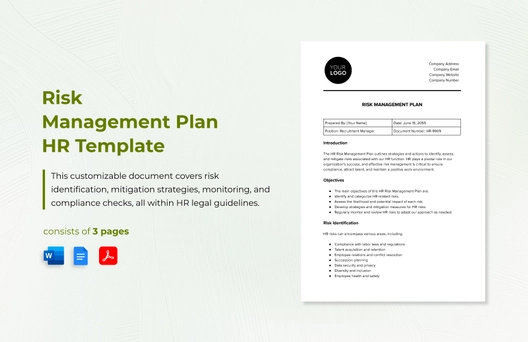 Risk Management Plan HR Template