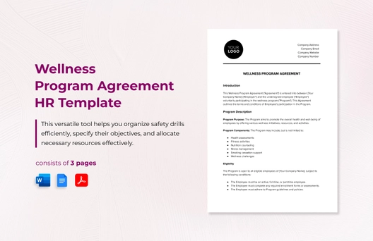 Wellness Program Agreement HR Template Wellness Program Agreement HR Template