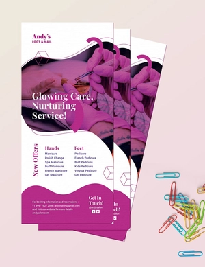 Nail Salon Rack Card Template