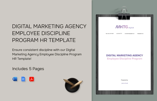 Digital Marketing Agency Employee Discipline Program HR Template