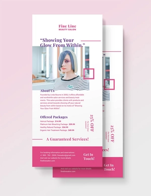 Salon Rack Card Template