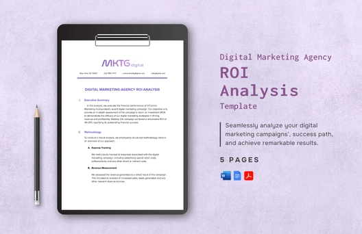 Digital Marketing Agency ROI Analysis Template