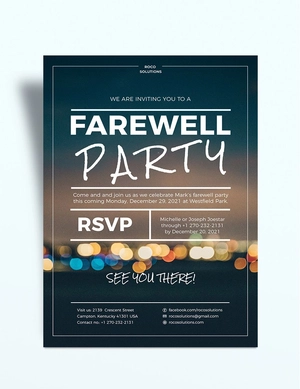 Farewell Party Flyer Template