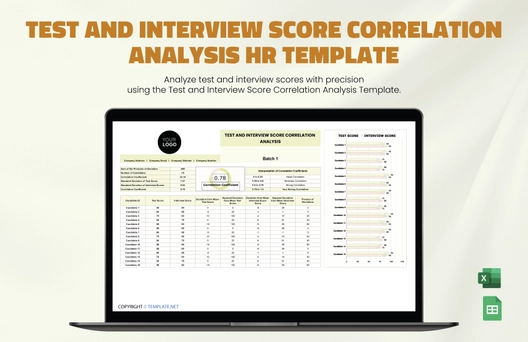 Test and Interview Score Correlation Analysis HR Template Test and Interview Score Correlation Analysis HR Template