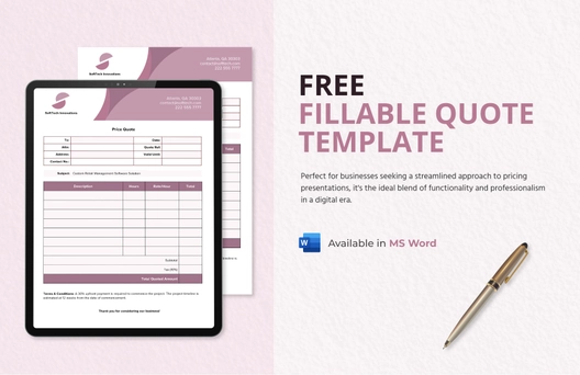 Fillable Quote Template
