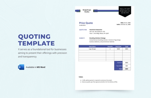 Quoting Template