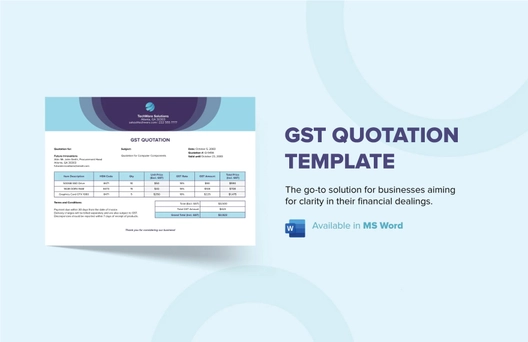 GST Quotation Template