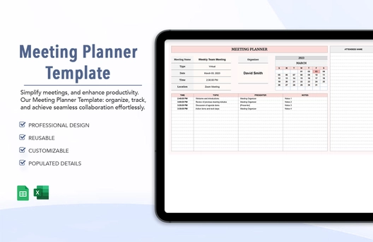 Meeting Planner Template