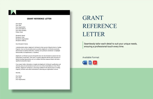 Grant Reference Letter