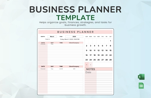 Business Planner Template
