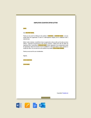 Employer Counter Offer Letter