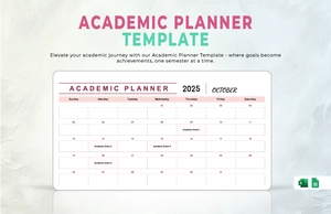 Academic Planner Template