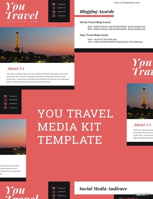 Travel Blog Media Kit Template