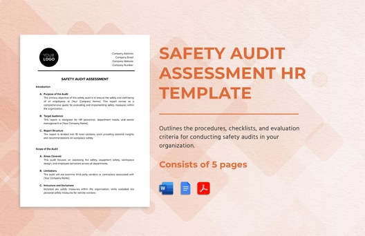 Safety Audit Assessment HR Template