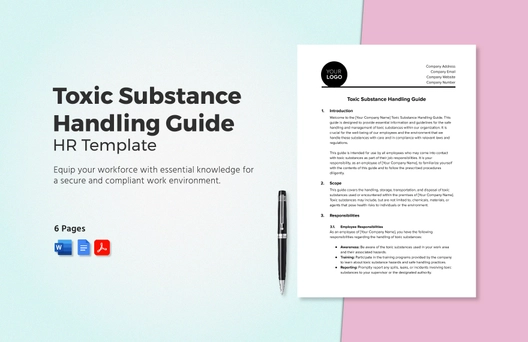 Toxic Substance Handling Guide HR Template