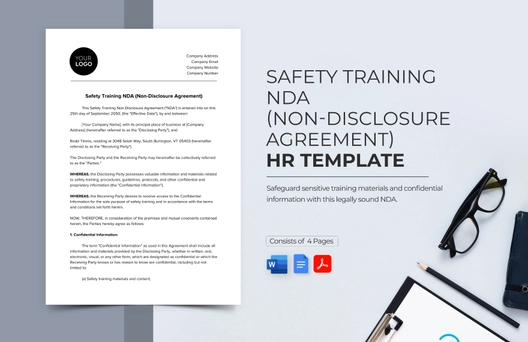 Safety Training NDA (Non-Disclosure Agreement) HR Template