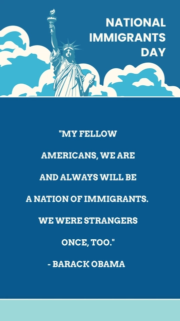 Free National Immigrants Day Quote Template to Edit Online