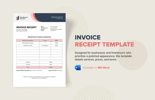 Invoice Receipt Template