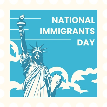 Free National Immigrants Day Clipart Template to Edit Online