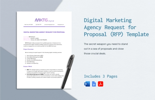 Digital Marketing Agency Request for Proposal (RFP) Template
