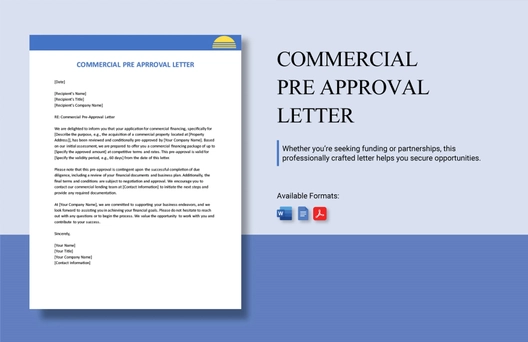 Commercial Pre Approval Letter