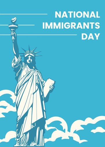 Free National Immigrants Day Greeting Card Template to Edit Online