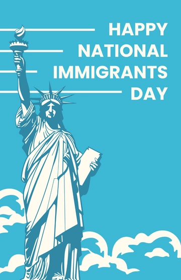 Free National Immigrants Day Poster Template to Edit Online