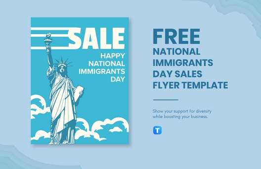Free National Immigrants Day Sales Flyer Template to Edit Online