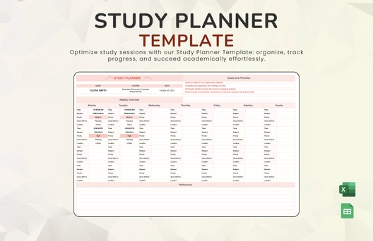 Study Planner Template
