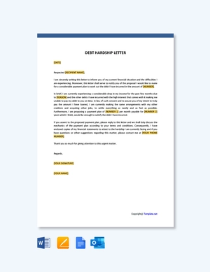 Debt Hardship Letter