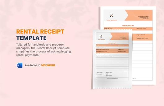 Rental Receipt Template