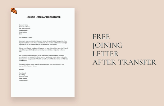 Joining Letter After Transfer
