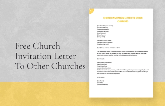 Church Invitation Letter To Other Churches