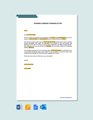 Internal Company Transfer Letter