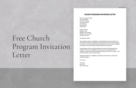 Church Program Invitation Letter Church Program Invitation Letter