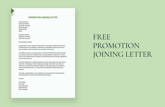 Promotion Joining Letter