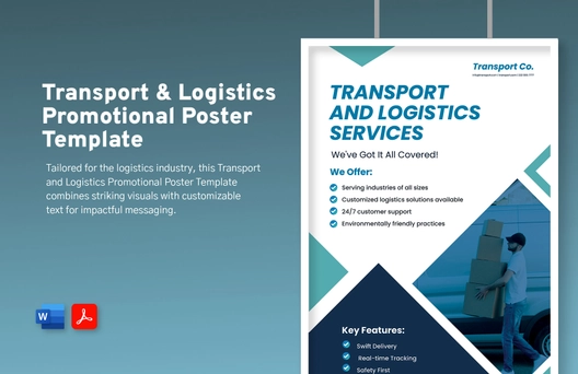 Transport and Logistics Promotional Poster Template