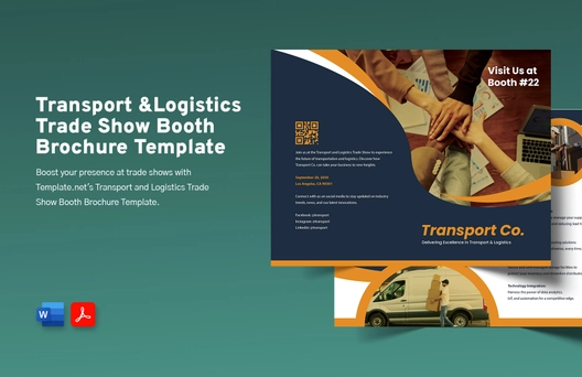 Transport and Logistics Trade Show Booth Brochure Template