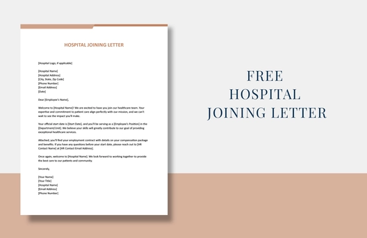 Hospital Joining Letter