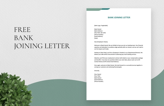 Bank Joining Letter