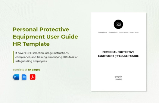 Personal Protective Equipment (PPE) User Guide HR Template