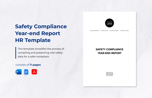 Safety Compliance Year-end Report HR Template