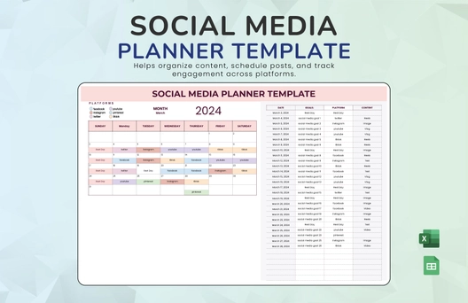 Social Media Planner Template